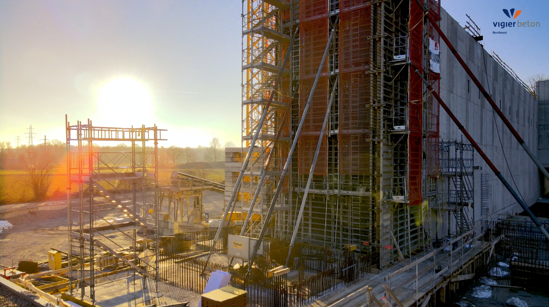 Das Kieswerk in Flumenthal im Rohbau