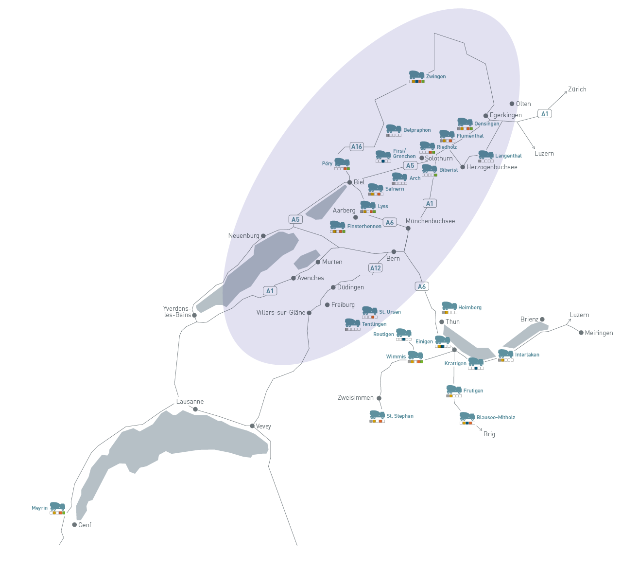 Alle Standorte von Vigier Beton Nordwest im Januar 2026